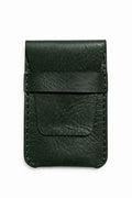 Badalassi Carlo wax leather card sleeve with flap closure, handmade by CraftyDrifters in Cornwall